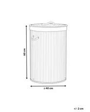Wäschekorb SANNAR Bambus Schwarz 75 L_850086
