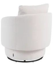 Swivel Armchair HORSENS with Storage Fabric Off-White_1063280