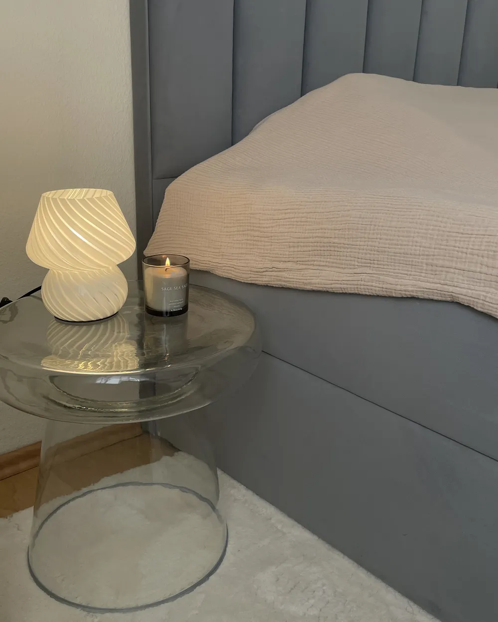 Side Table CALDERA Glass Transparent_975305