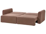 Sofa Bed 3 Seater VAXHOLM with Storage Boucle Brown_1026756
