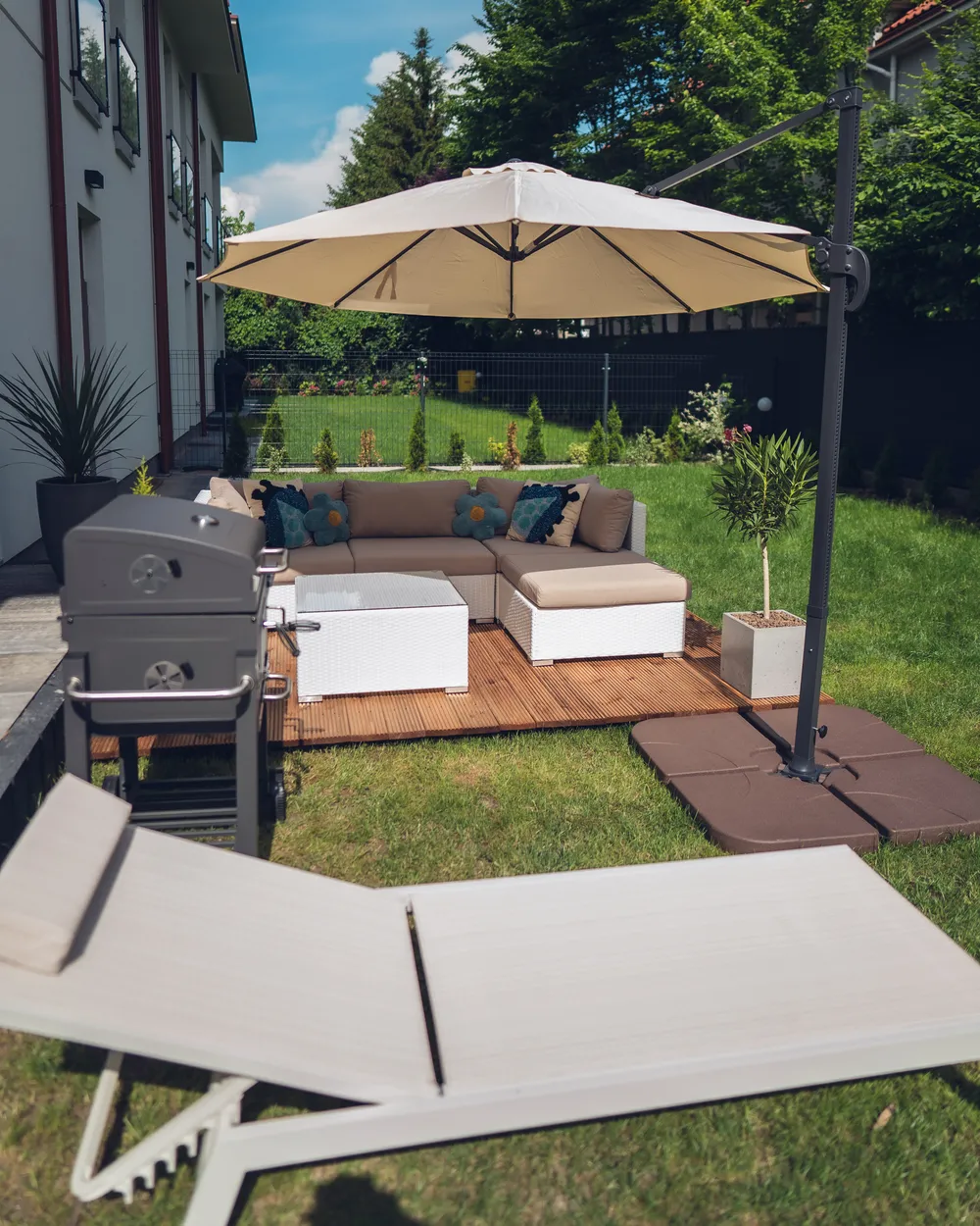 Sonnenliege CATANIA mit Relaxfunktion Metall Beige_940296