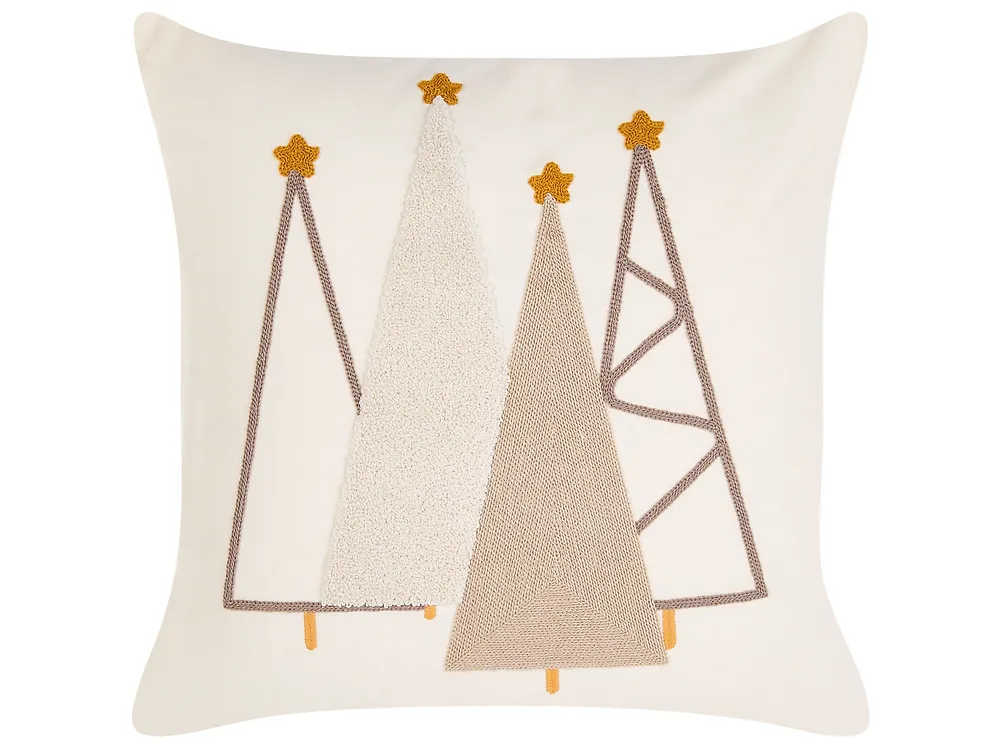 Set of 3 Decorative Cushions NOLIA 30 x 50 cm 45 x 45 cm White Christmas Motif_1164644