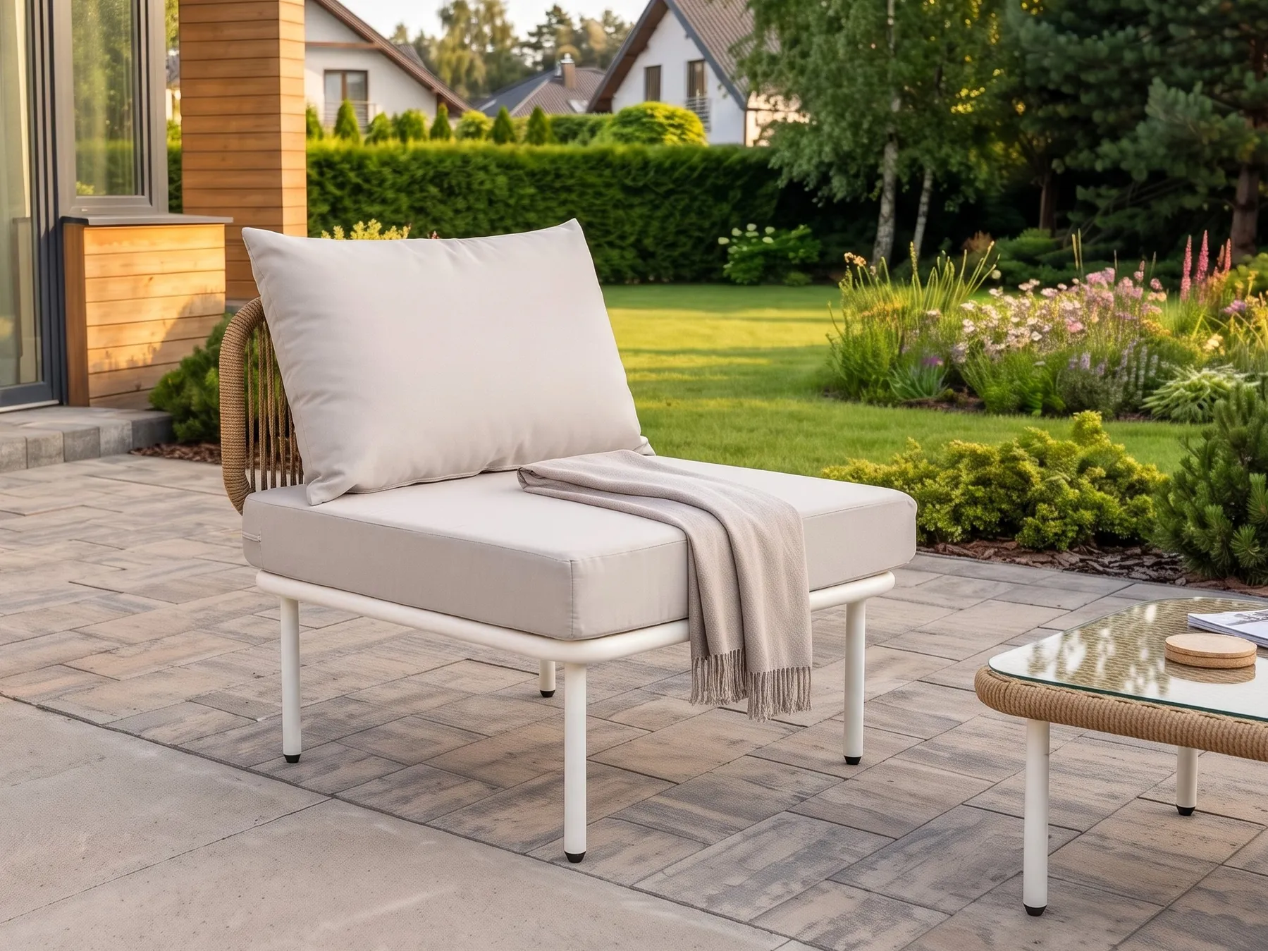 1-Sitzer Garten-Eckmodul BAUCINA Hellbeige_1116488