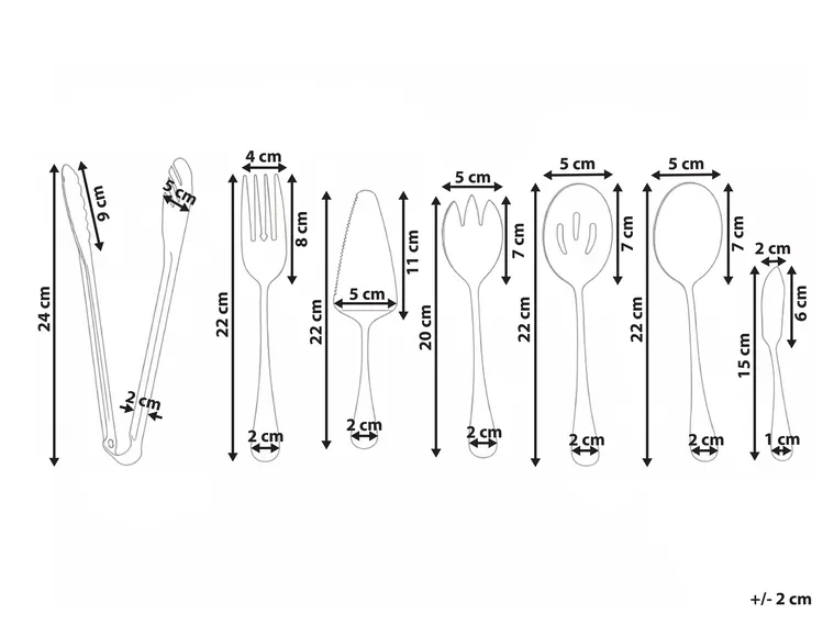 7 Piece Kitchen Utensil Set ZITI Gold - Beliani.ro