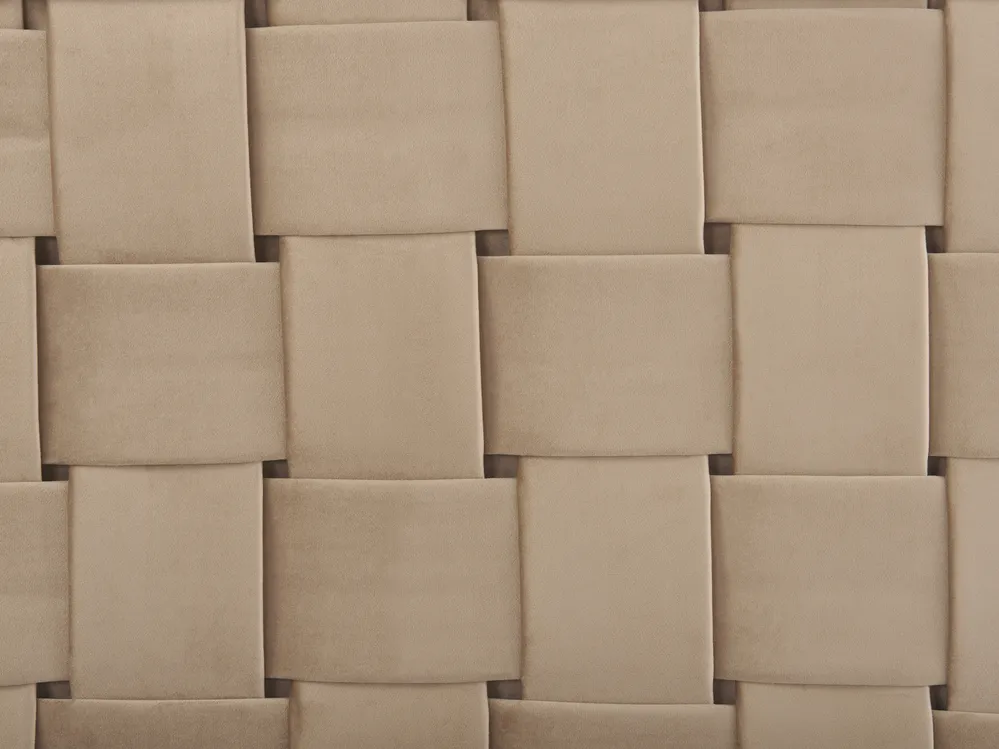 Bed Velvet LIMOUX 140 x 200 cm (EU Double) Taupe_867189