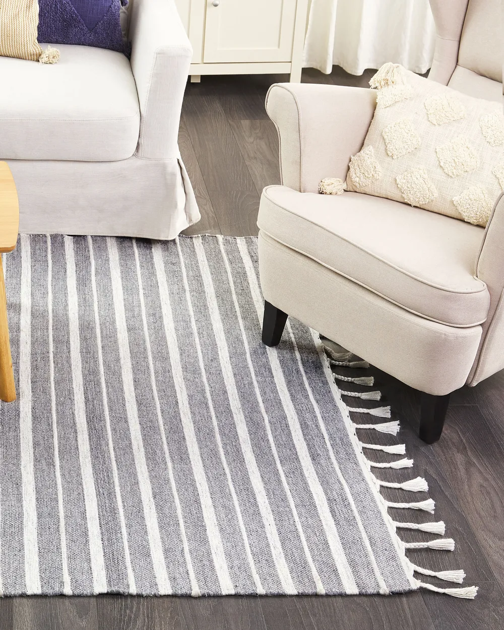 Rug BADEMLI Light Grey 140 x 200 cm