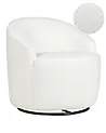 Drehsessel DAVIK Bouclé Cremeweiß