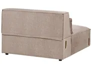Modul Ecksofa 4-Sitzer HELLNAR mit Ottomane Stoff Hellbraun linksseitig_912419