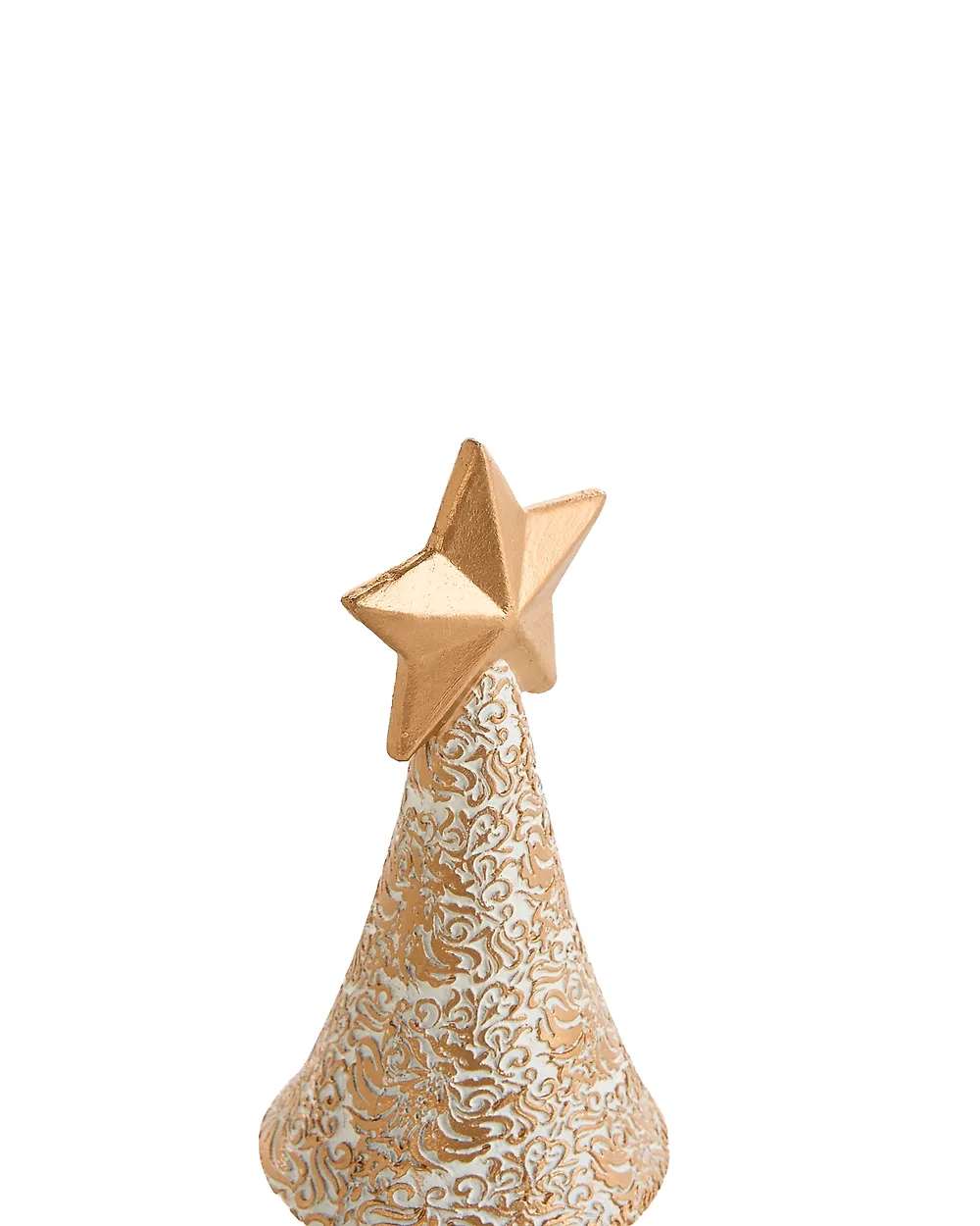 Weihnachtsdekoration 2er Set ASPO 32/41 cm Weihnachtsbaum Cremeweiß / Gold_1175719