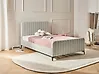 Bett mit Lattenrost Bouclé LUNAN 120 x 200 cm Beige