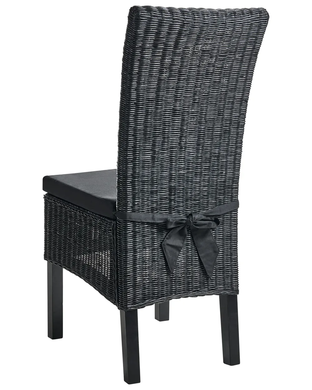 Set of 2 Dining Chairs ANDES Rattan Black_1018458