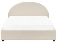 Bett mit Stauraum VAUCLUSE Stoff Sandbeige 160 x 200 cm_876840