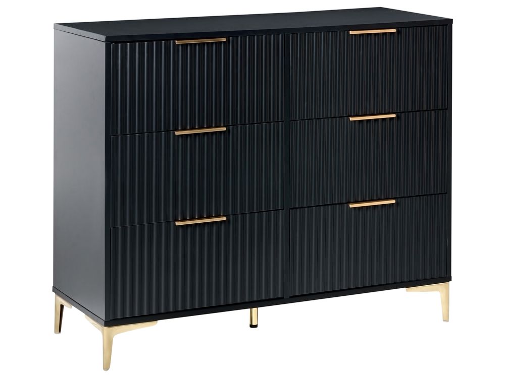 6 Drawer Chest WALCOTT Black