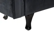 Linksseitige Chaiselongue LATTES II mit Kissen Samtstoff Schwarz_947555