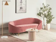 Sofa 2-Sitzer SAVAR Samtstoff Rosa_952163