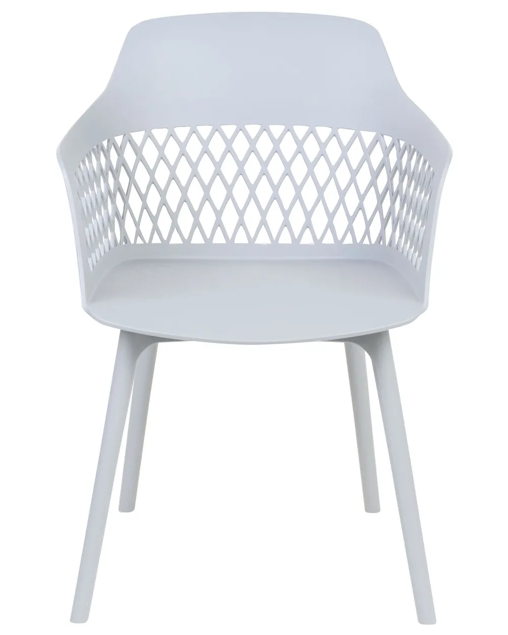 Set of 2 Dining Chairs ALMIRA Light Grey_861905