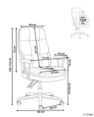 Bürostuhl MELOCUSH Stoff Braun_1085329