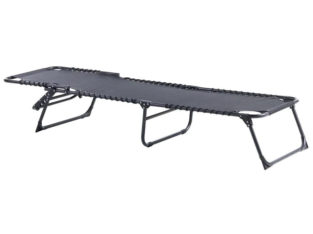 Sonnenliege AMBATO mit Relaxfunktion Metall Schwarz_1056004