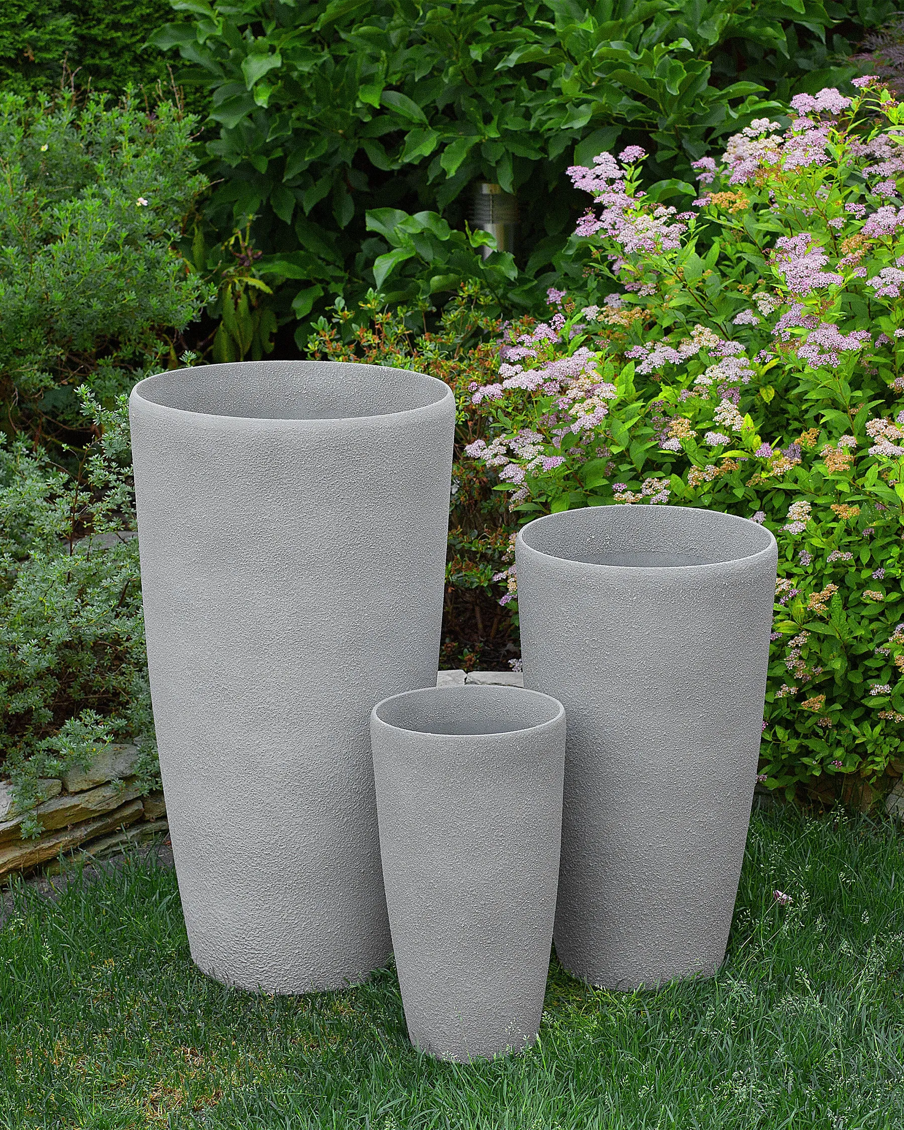Plant Pot ABDERA 31 cm Grey_692049