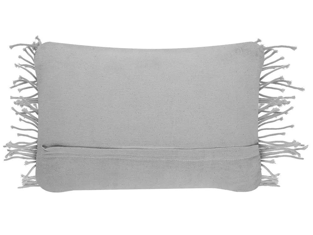Throw Cushion KIRIKKALE 30 x 45 cm Cotton Grey Geometric Pattern_753404