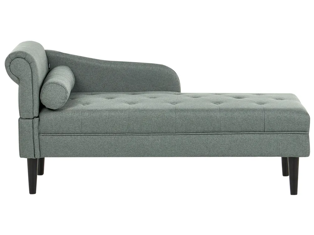 Linksseitige Chaiselongue YVOIRE Stoff Grün