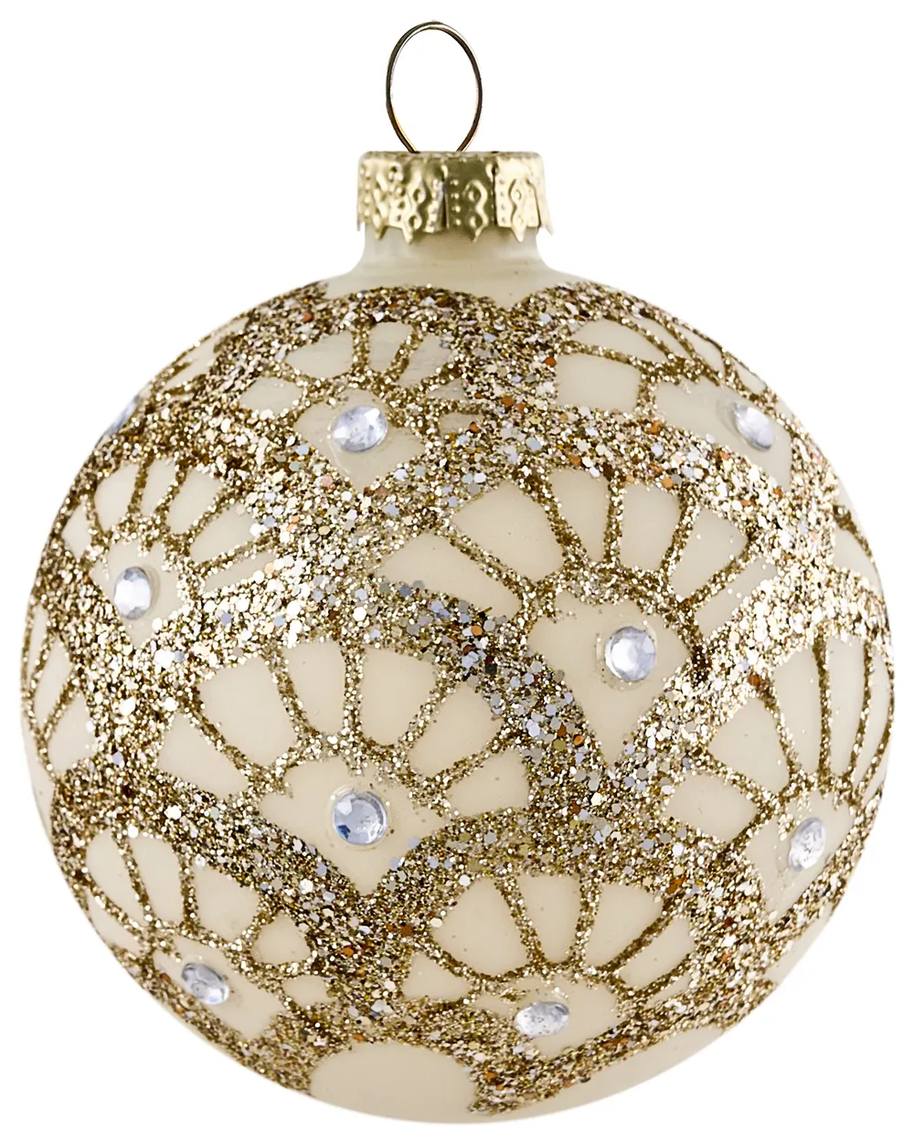 Weihnachtskugel 70er Set FLICKER Glas Gold_1028353