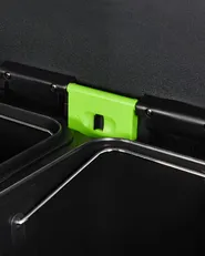 Double Pedal Waste Bin 60 L ECOSORT Metal Black_992827