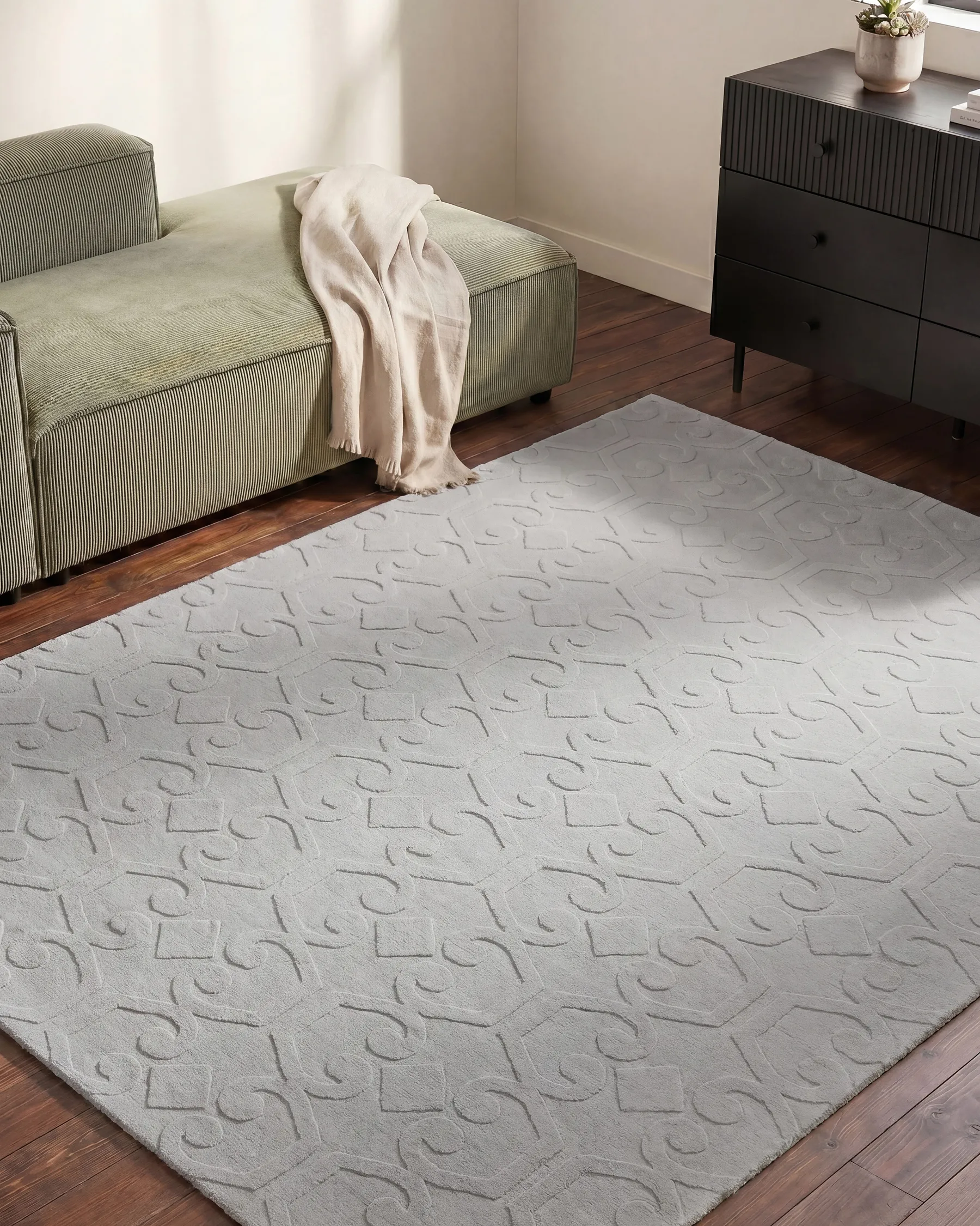 Teppich GANNETT Hellgrau 160 x 230 cm_1107670