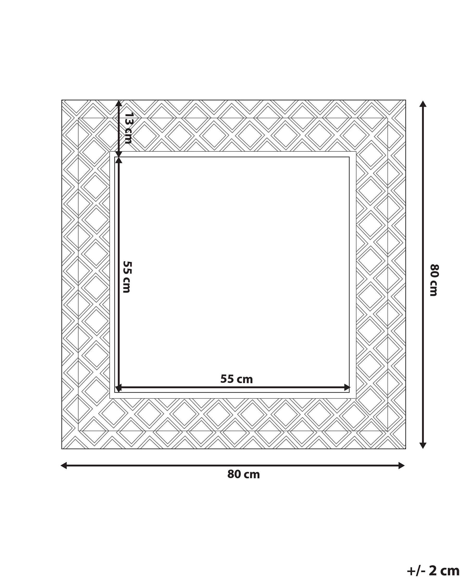 Wall Mirror EVETTES 80 cm 80 cm Metal Silver_757340