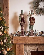 Set od 2 dekorativne figurice ALATORNIO 62/63 cm Medvjed Subota Smeđi_1156811