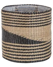 Set mit 3 Blumentöpfen RATTAIL 32/29/27 cm Seegras Schwarz_824938