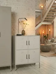 Storage Unit HOLBECK Metal Light Beige_1043132