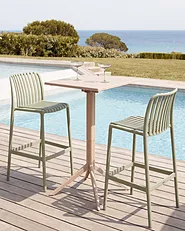 Set mit 2 Barstühlen ARICCIA Kunststoff Grün_1149259