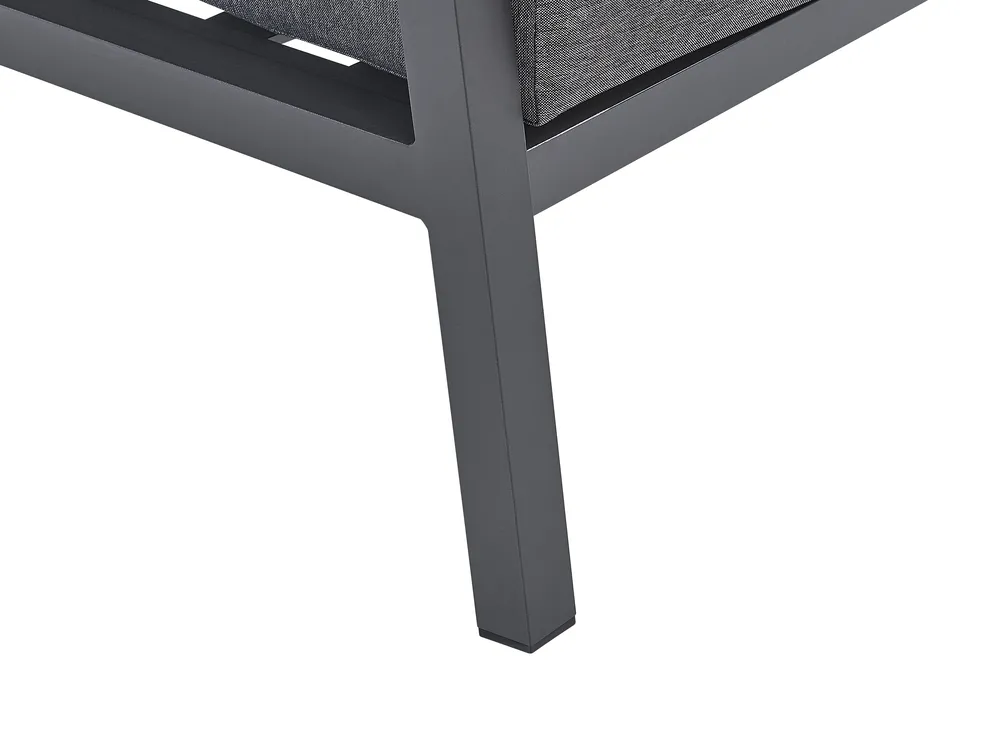 Garden Lounge Set with Table 4 Seater DELIA Metal Grey_798463