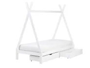 Dječji krevet s ladicama Teepee Borovo drvo DEVAY 90 x 200 cm Bijeli_963564