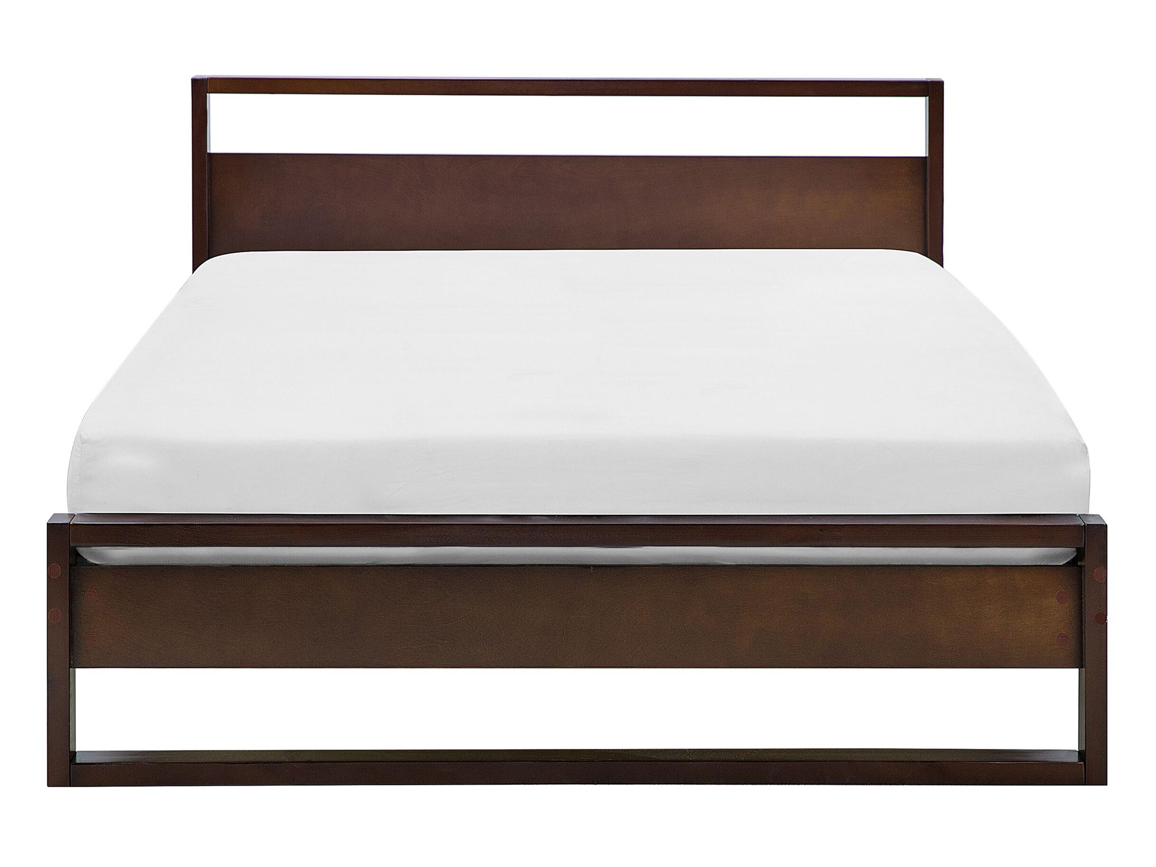 Bed Pine Wood GIULIA 140 x 200 cm (EU Double) Dark Brown_743824