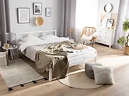 Bett mit Lattenrost Kiefernholz VANNES 180 x 200 cm Weiß_1172125