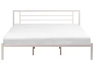 Bett mit Lattenrost Metall CUSSET 180 x 200 cm Hellbeige_1162102