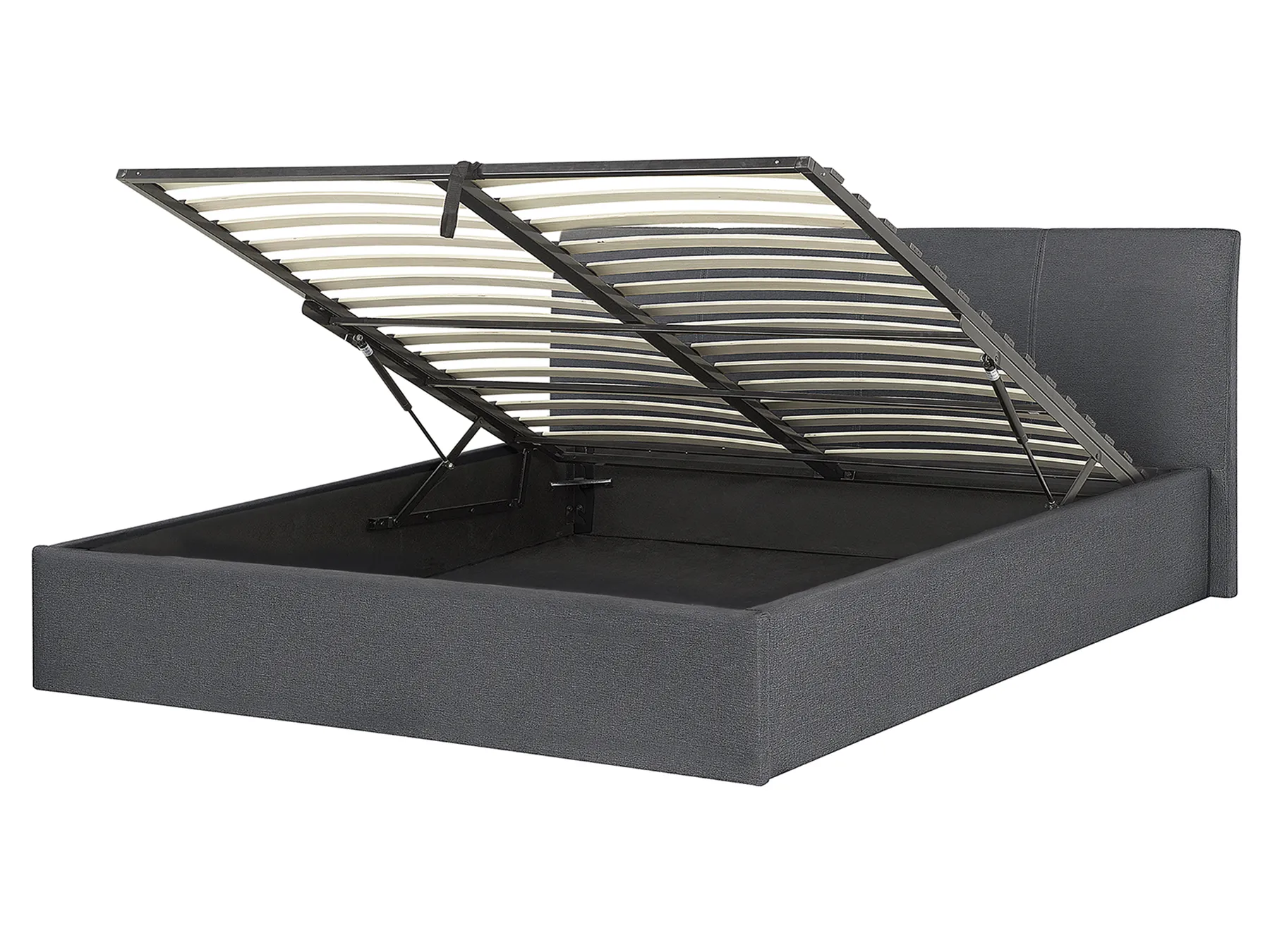 Krevet s prostorom za pohranu ORBEY Sivi 160 x 200 cm_728167
