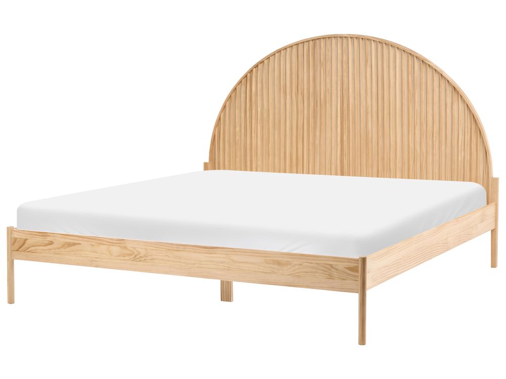 Bed Dennenhout MASCORTEL 180 x 200 cm Lichtbruin