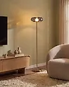 LED Stehlampe NITH mit Dimmer Glas Grau