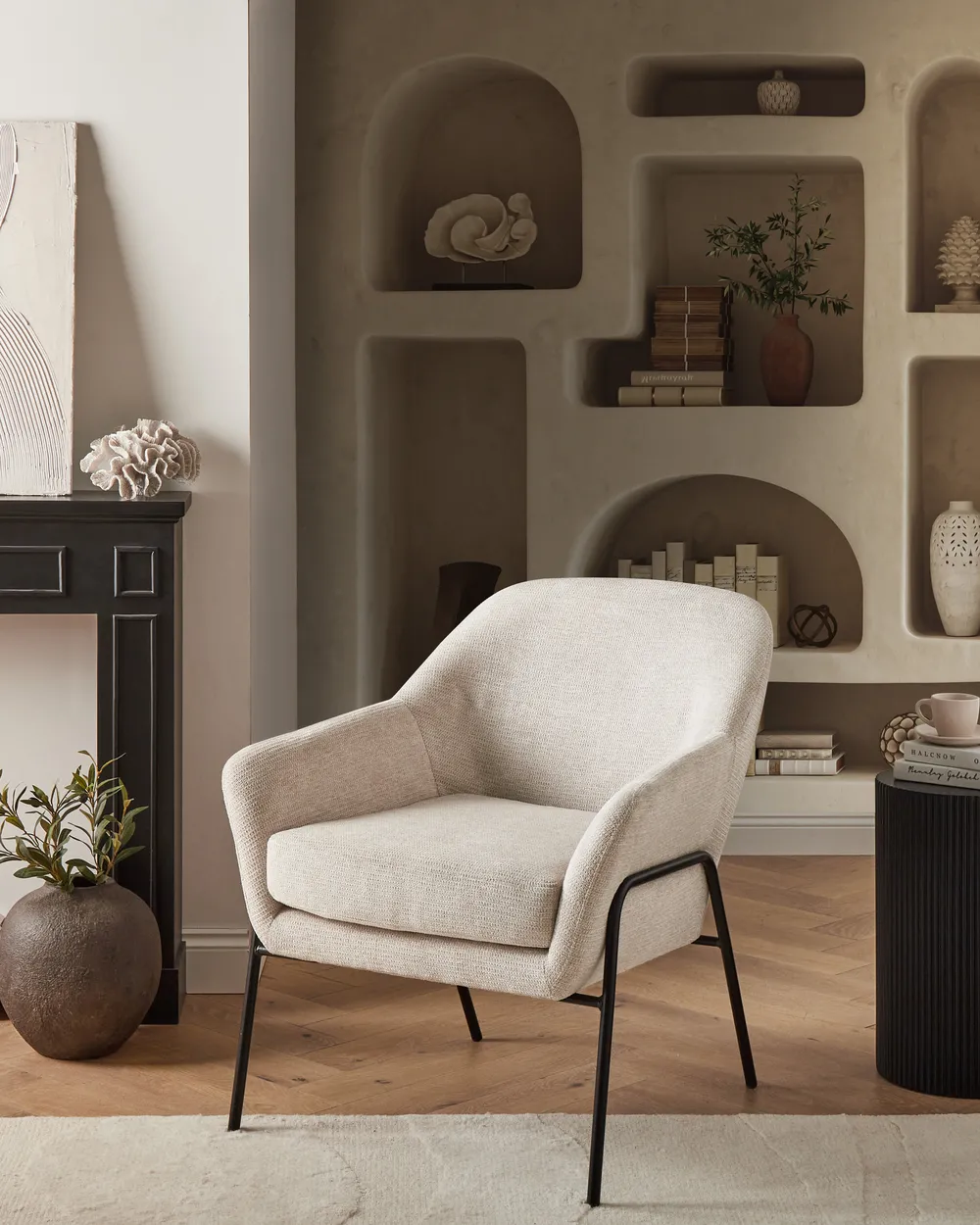 Sessel VEDDIGE Stoff Beige