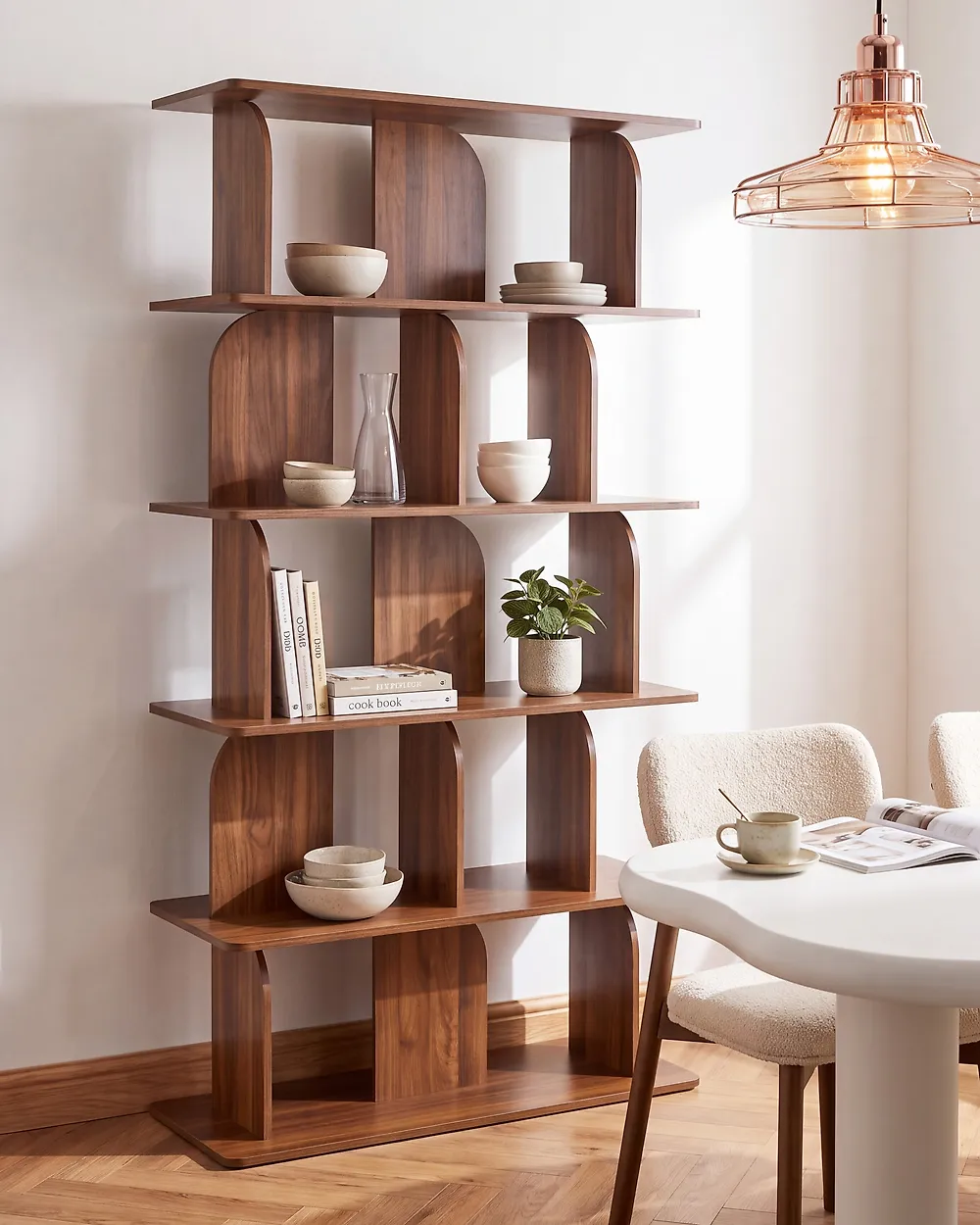 5 Tier Bookcase ESPERANCE 186 cm Dark Brown