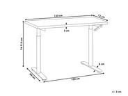 Schreibtisch manuell höhenverstellbar DESTINAS 120 cm 72 cm Hellbraun / Weiß_1000580