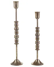 Kerzenständer 2er Set SALAMINA 63/49 cm Metall Gold_787613