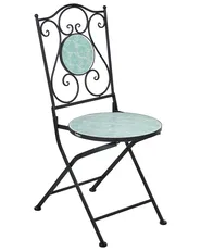 Set of 2 Garden Chairs ANAPO Folding Metal Black_1021761