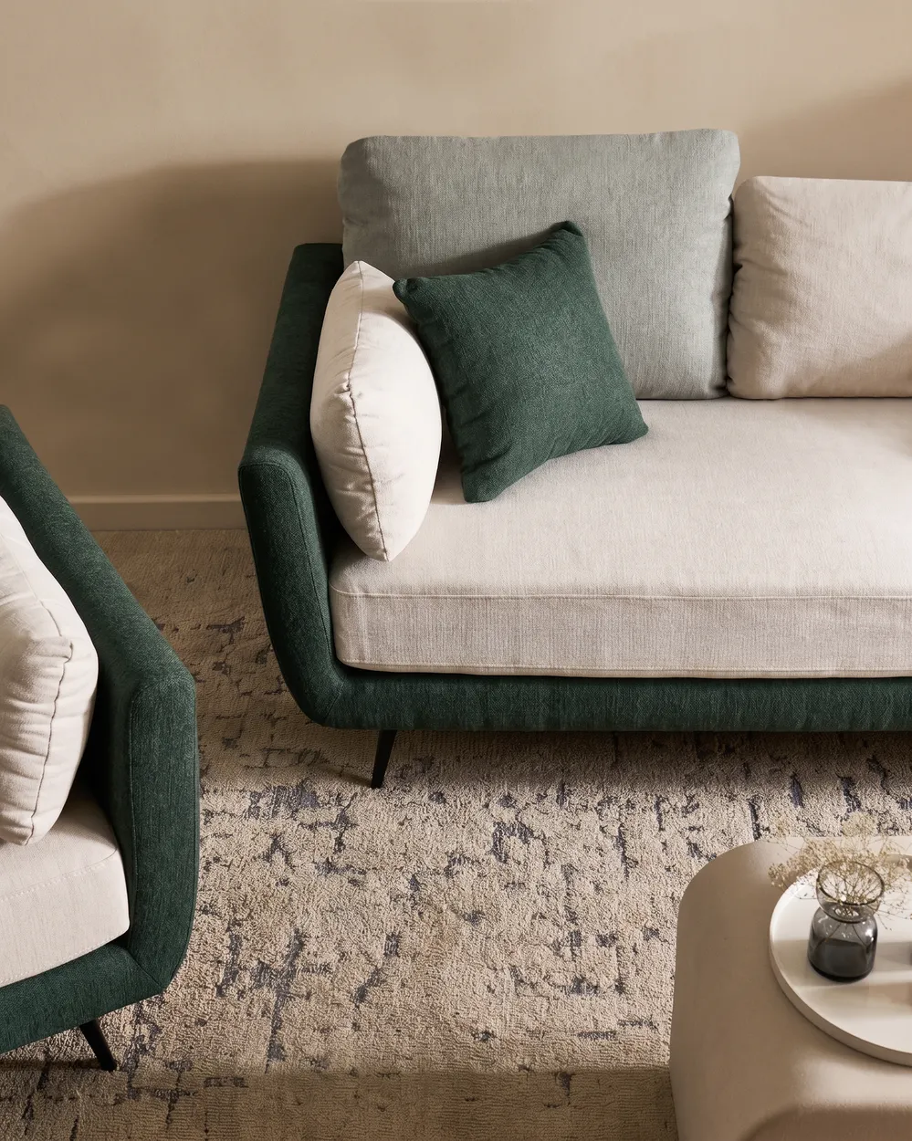 Sofa Set 4-Sitzer BOLGA Stoff Grün_1076232