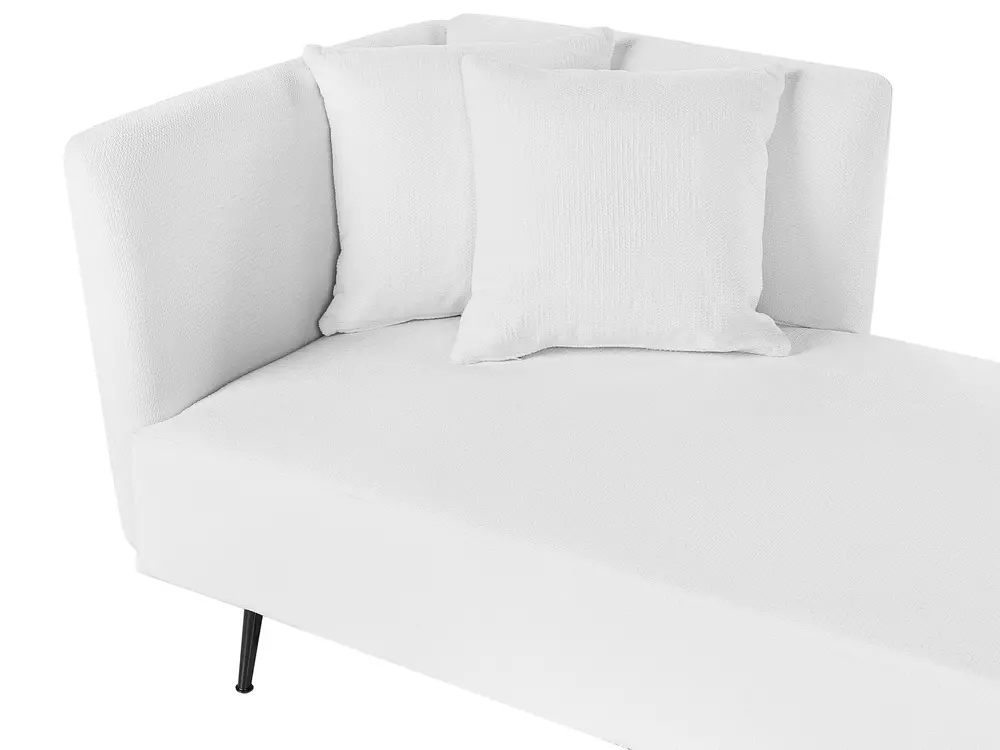 Left-Hand Chaise Longue RIOM Fabric White_877257