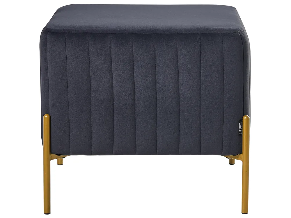 Footstool UTAH Velvet Black_1046902