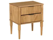 Schlafzimmer Set Kiefernholz AMBAZAC 140 x 200 cm Hellbraun_1118824